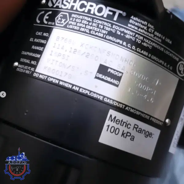 پرشر سوئیچ دیافراگمی ASHCROFT سری B7 - تصویر 2