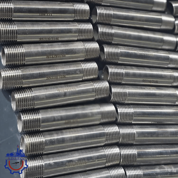 نیپل استیل رزوه‌ای 10 سانتی - SS316/316L - تصویر 2