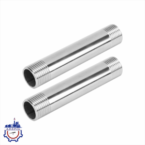 نیپل استنلس استیل رزوه‌ای 10 سانتی‌متر - گرید SS316/316L