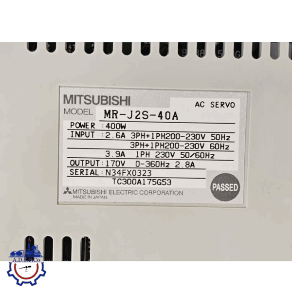 سروو درایو Mitsubishi MR-J2S-40A - تصویر 2