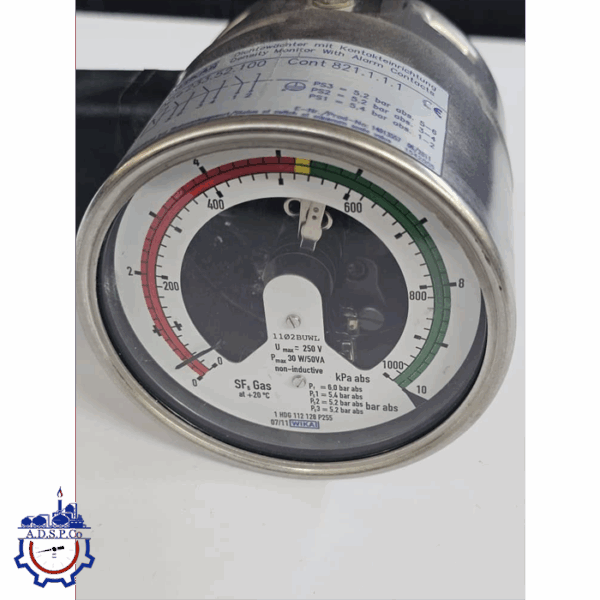 گیج فشار گاز SF6 سوئیچ دار WIKA 233.52.100 - تصویر 5