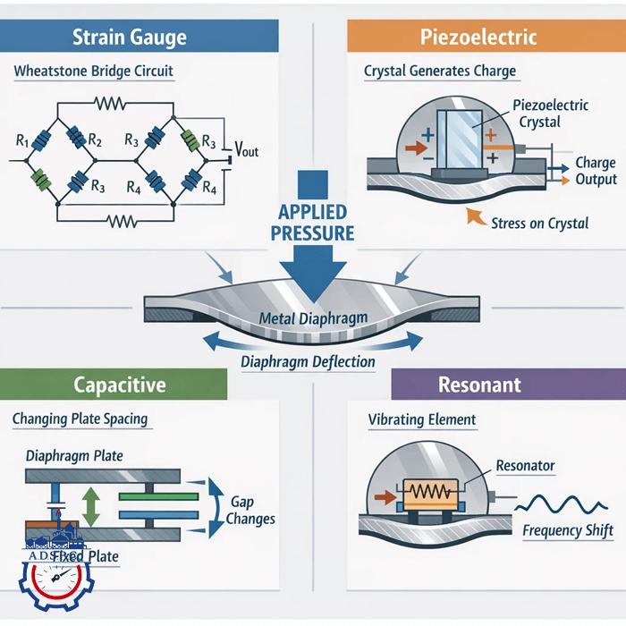 اصول عملکرد سنسورهای فشار | Pressure Transducer Working Principles