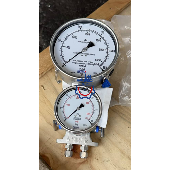 گیج اختلاف فشار اکسیژن WIKA 732.15.160 - Differential pressure gauge - For Oxygen Services